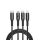 WiWU - Starlink Series Adatkáble Wi-046E 3w1 USB C to USB C, Micro USB, Lightning 60W 1m - fekete