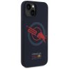 piros BULL tok IPHONE 15-höz, kompatibilis MagSafe-fel RBHMP15S24SIOLVR (Szilikon ORBR20 Logó Piros Bélés) tengerészkék