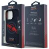 piros BULL tok IPHONE 16 Pro Max-hoz, kompatibilis a MagSafe-fel RBHMP16X24SIOLVR (Szilikon ORBR20 Logó Piros Bélés) sötétkék