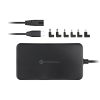 FORCELL F-ENERGY E856 uniwersal laptop charger 65W (6 adaptors) - czarny