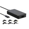 FORCELL F-ENERGY E856 uniwersal laptop charger 65W (6 adaptors) - czarny