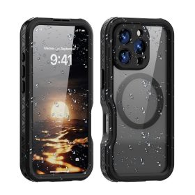   Waterproof case SHELLBOX GT compatible with MagSafe for IPHONE 16 Pro black