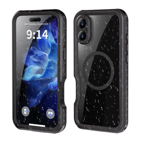 Waterproof Tok SHELLBOX GT kompatibilis MagSafe-dal IPHONE 16 Plus fekete