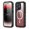 Waterproof case SHELLBOX DOT compatible with MagSafe for IPHONE 15 Pro black