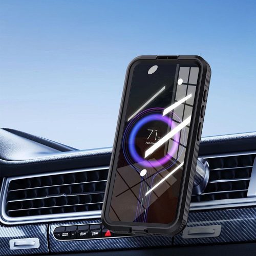 Waterproof case SHELLBOX MARS with metal ring for SAMSUNG S25 black