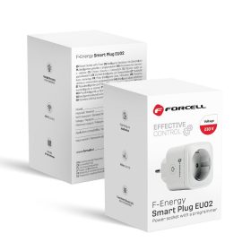   FORCELL F-ENERGY EU02 Smart Plug 230V with WiFi, programmer and Tuya/Amazon Alexa support - fehér