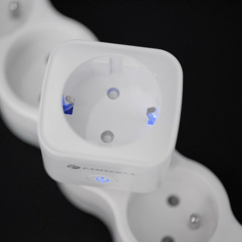 FORCELL F-ENERGY EU02 Smart Plug 230V with WiFi, programmer and Tuya/Amazon Alexa support - fehér