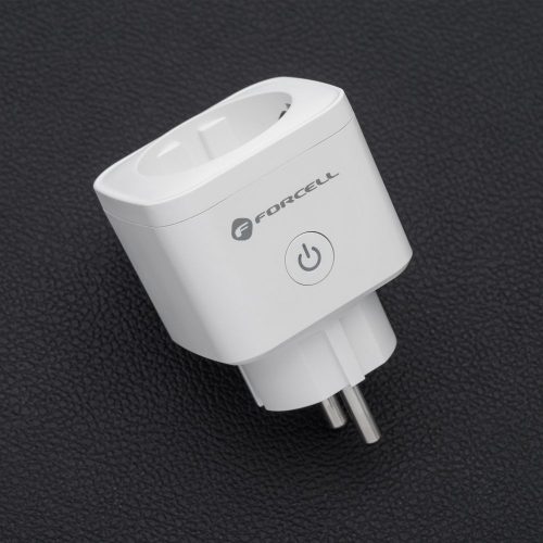 FORCELL F-ENERGY EU02 Smart Plug 230V with WiFi, programmer and Tuya/Amazon Alexa support - fehér