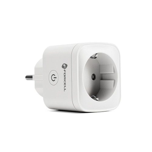 FORCELL F-ENERGY EU02 Smart Plug 230V with WiFi, programmer and Tuya/Amazon Alexa support - fehér