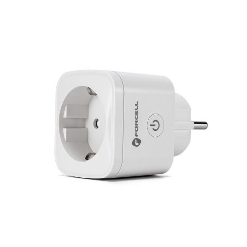 FORCELL F-ENERGY EU02 Smart Plug 230V with WiFi, programmer and Tuya/Amazon Alexa support - fehér