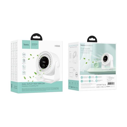 HOCO asztali ventilátor HX66 fehér