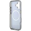 GUESS tok az IPHONE 16-hoz, MagSafe kompatibilis GUHMP16SHFLPEDK (IML Metal Glitter Flowers Triangle) fekete