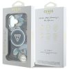 GUESS tok az IPHONE 16-hoz, MagSafe kompatibilis GUHMP16SHFLPEDK (IML Metal Glitter Flowers Triangle) fekete