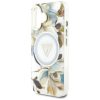 GUESS tok IPHONE 16-hoz, kompatibilis MagSafe-lel GUHMP16SHFLPEDH (IML Metal Glitter Flowers Triangle) fehér