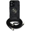 GUESS tok IPHONE 16-hoz GUHCP16SP4GMGCRK (CBDY PU 4G Big Logo W/Cord Strap) fekete