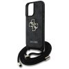 GUESS tok IPHONE 16-hoz GUHCP16SP4GMGCRK (CBDY PU 4G Big Logo W/Cord Strap) fekete