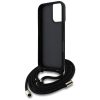 GUESS tok IPHONE 16-hoz GUHCP16SP4GMGCRK (CBDY PU 4G Big Logo W/Cord Strap) fekete