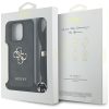 GUESS tok IPHONE 16 Pro Max-hoz GUHCP16XP4GMGCRK (CBDY PU 4G Big Logo W/Cord Strap) fekete