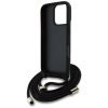 GUESS tok IPHONE 16 Pro Max-hoz GUHCP16XP4GMGCRK (CBDY PU 4G Big Logo W/Cord Strap) fekete