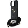 GUESS tok IPHONE 16 Pro Max-hoz GUHCP16XP4GMGCRK (CBDY PU 4G Big Logo W/Cord Strap) fekete