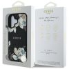 GUESS tok IPHONE 16-hoz, MagSafe kompatibilis GUHMP16SPGNMPLMK (PU Grained Flowers Classic Logo) fekete