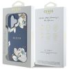 GUESS tok iPHONE 16-hoz, MagSafe kompatibilis GUHMP16SPGNMPLMB (PU Grained Flowers Classic Logo) kék