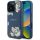 GUESS tok az IPHONE 16 Pro Max készülékhez, kompatibilis a MagSafe funkcióval GUHMP16XPGNMPLMB (PU Grained Flowers Classic Logo) kék