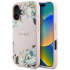 GUESS tok IPHONE 16-hoz kompatibilis MagSafe GUHMP16SPGNMPLMP (PU Grained Flowers Classic Logo) rózsaszín