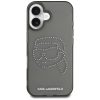 KARL LAGERFELD tok IPHONE 16 Pro-hoz KLHCP16LHKHDCELK (IML Rhinestones S K Head) fekete