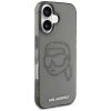 KARL LAGERFELD tok IPHONE 16 Pro-hoz KLHCP16LHKHDCELK (IML Rhinestones S K Head) fekete