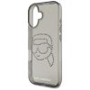 KARL LAGERFELD tok IPHONE 16 Pro-hoz KLHCP16LHKHDCELK (IML Rhinestones S K Head) fekete