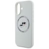 KARL LAGERFELD tok IPHONE 16-hoz, kompatibilis MagSafe-fel KLHMP16SSKCHTCE (Szilikon KC Heads) bézs