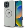 KARL LAGERFELD tok iPHONE 16 Pro-hoz, MagSafe-kompatibilis KLHMP16LSKCHTCE (Szilikon KC Heads) bézs