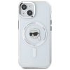 KARL LAGERFELD tok az IPHONE 15-höz, kompatibilis a MagSafe-dal KLHMP15SHLSKIH (IML Metal K Head) fehér