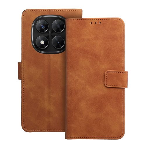 TENDER könyvtok XIAOMI redmi Note 14 PRO 4G-hez, barna