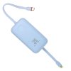VEGER powerbank 10000 mAh beépített Type C / Lightning kábelekkel PD QC3.0 35W K1 (W1188) égszínkék