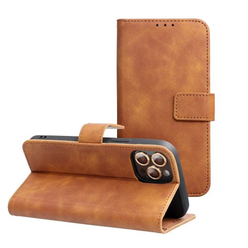 TENDER Book Case for XIAOMI Redmi Note 14 4G (GLOBAL - 164,84mm x 78,15mm x 8,16mm) brown