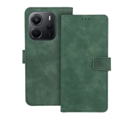 TENDER könyvtok XIAOMI redmi Note 14 4G (GLOBAL - 164,84mm x 78,15mm x 8,16mm) zöld