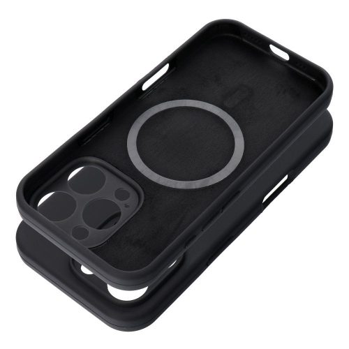 Tok SILICONE 2mm iPhone 15 Pro Max-hoz, MagSafe kompatibilis, fekete