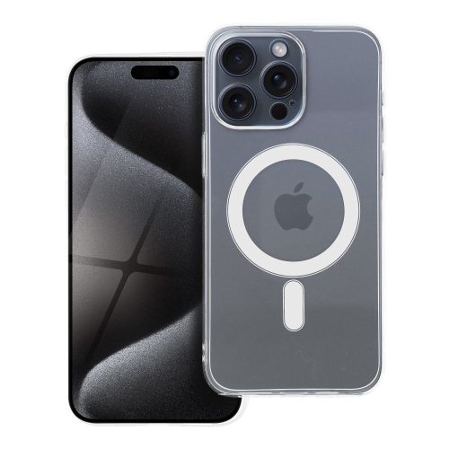 CLEAR Tok 2 mm az IPHONE 15 Pro Max-hoz, kompatibilis a MagSafe-fal (kamera védelem) átlátszó