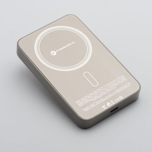 FORCELL F-ENERGY F10K8 Super Slim powerbank kompatibilis a MagSafe PD3.0 QC4.0 15W 10000 mAh titán desszerttel