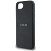 GUESS tok az IPHONE 16e (SE 4 2025) készülékhez, MagSafe kompatibilis GUHMPSE4PGHSMMK (PU Grained arany Ring) fekete