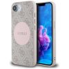 GUESS tok az IPHONE 16e (SE 4 2025) számára, MagSafe kompatibilis GUHMPSE4P4PGRSGP (PU 4G Circle W/ Classic Logo) rózsaszín