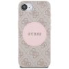 GUESS tok az IPHONE 16e (SE 4 2025) számára, MagSafe kompatibilis GUHMPSE4P4PGRSGP (PU 4G Circle W/ Classic Logo) rózsaszín