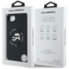 KARL LAGERFELD tok iPHONE 16e (SE 4 2025) készülékhez, MagSafe kompatibilis KLHMPSE4SKCHTCK (Szilikon Dupla Fejű) fekete