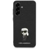 KARL LAGERFELD case for SAMSUNG A56 KLHCSA56GKNPSK (Fixed Glitter W/ Ikonik Metal Pin) black