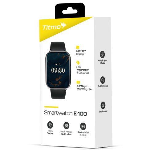 Smartwatch TITMO E-100 (TFT, bluetooth call) black