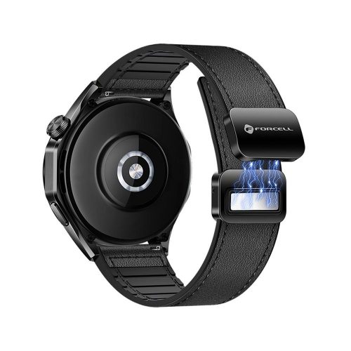 FORCELL F-DESIGN FS20 magnetic eco leather strap for SAMSUNG Watch 20 mm black
