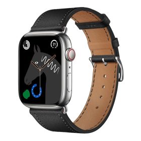   FORCELL F-DESIGN FA20 mágneses eco bőrszíj APPLE Watch 42 / 44 / 45 / 49 mm fekete
