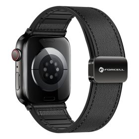   FORCELL F-DESIGN FA21 eco bőr szíj APPLE Watch 38 / 40 / 41 mm fekete